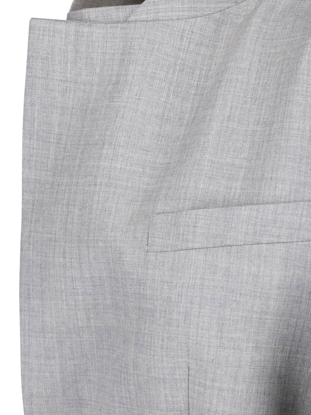 Grey High Collar Textured Minimalist Jacket