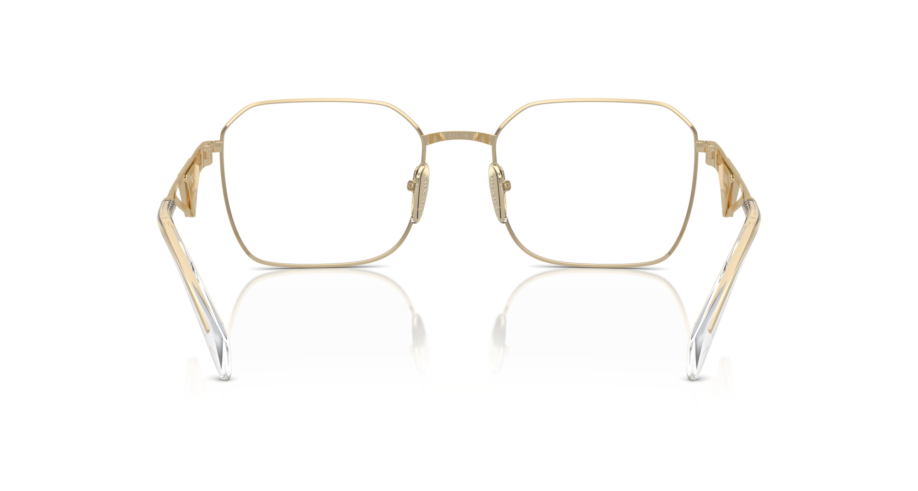 0pr A51v Geometric Metal Frame Gold Sunglasses