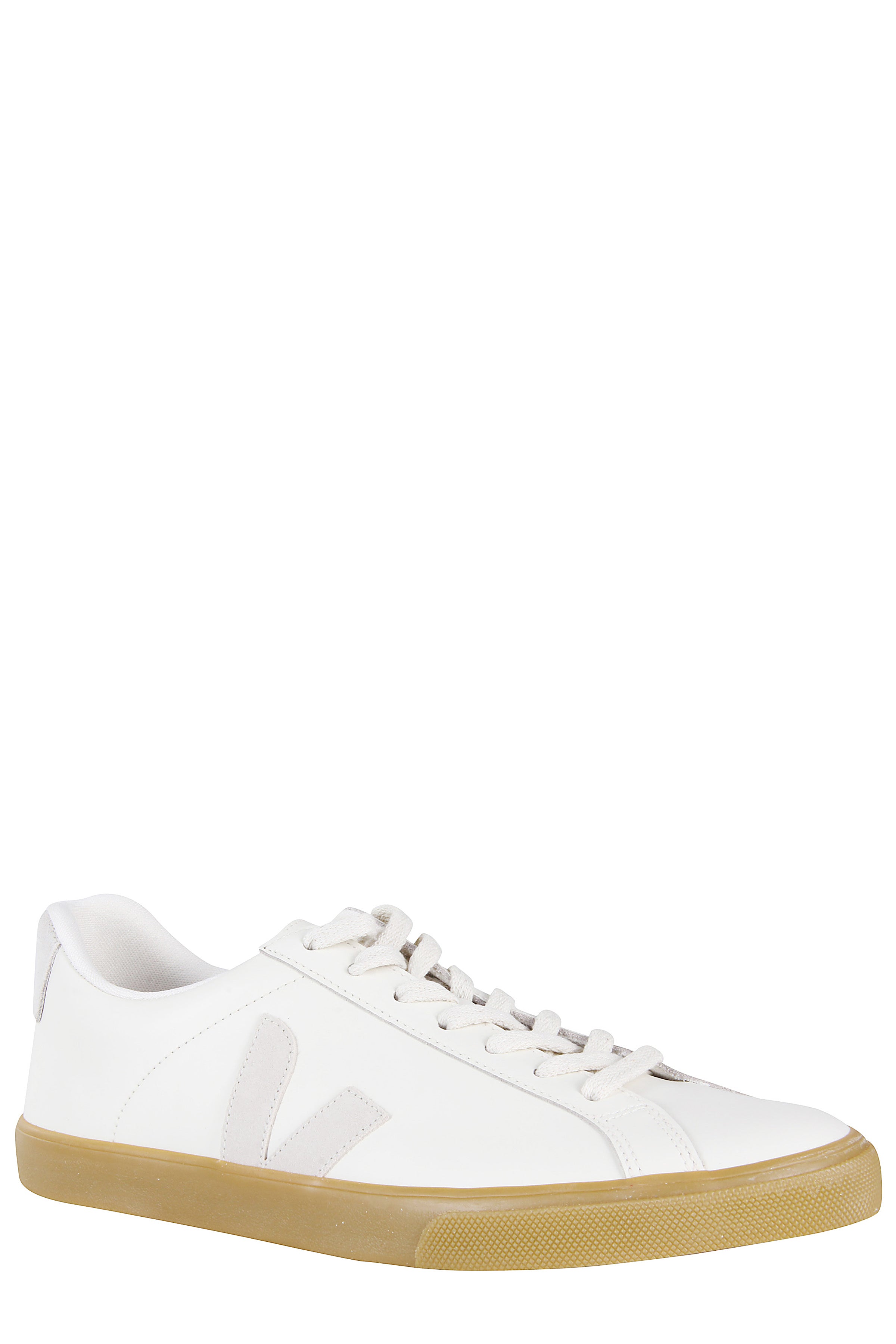 Low-Top Sneakers With Natural Suede Accents