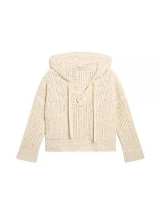 Chunky Ribbed Crop Knit Hoodie by Golden Goose