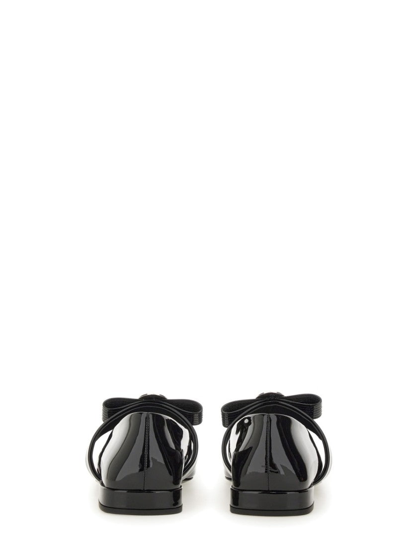 Patent Leather Ballerina "Gianni Ribbon"