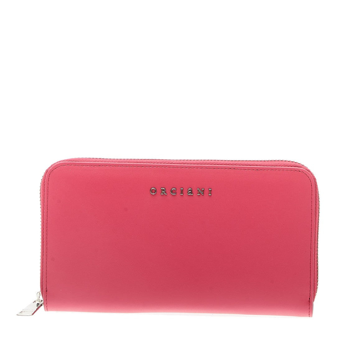Full Zip Fuchsia Leather Wallet