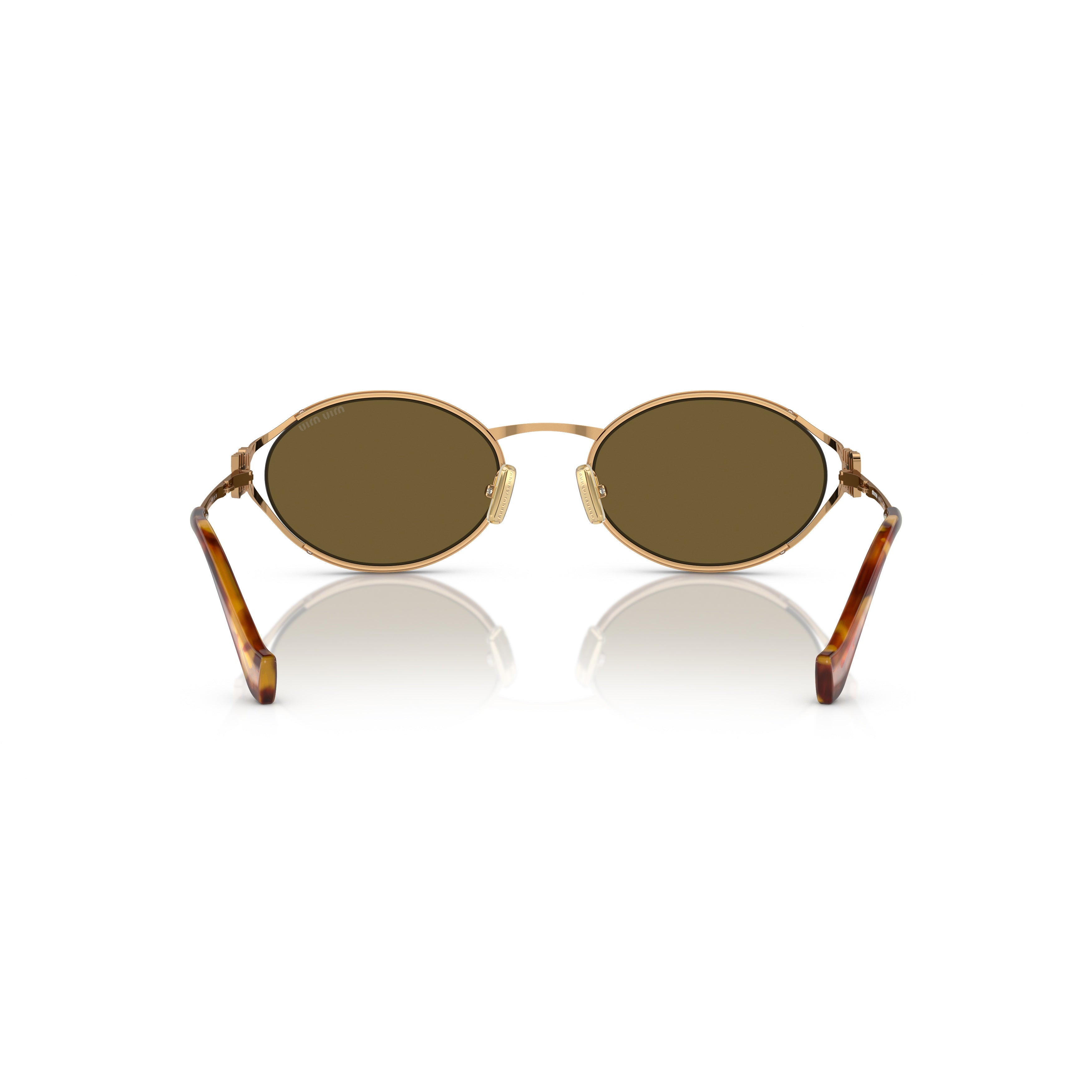 0Mu 52Ys Gold Metal Frame Sunglasses