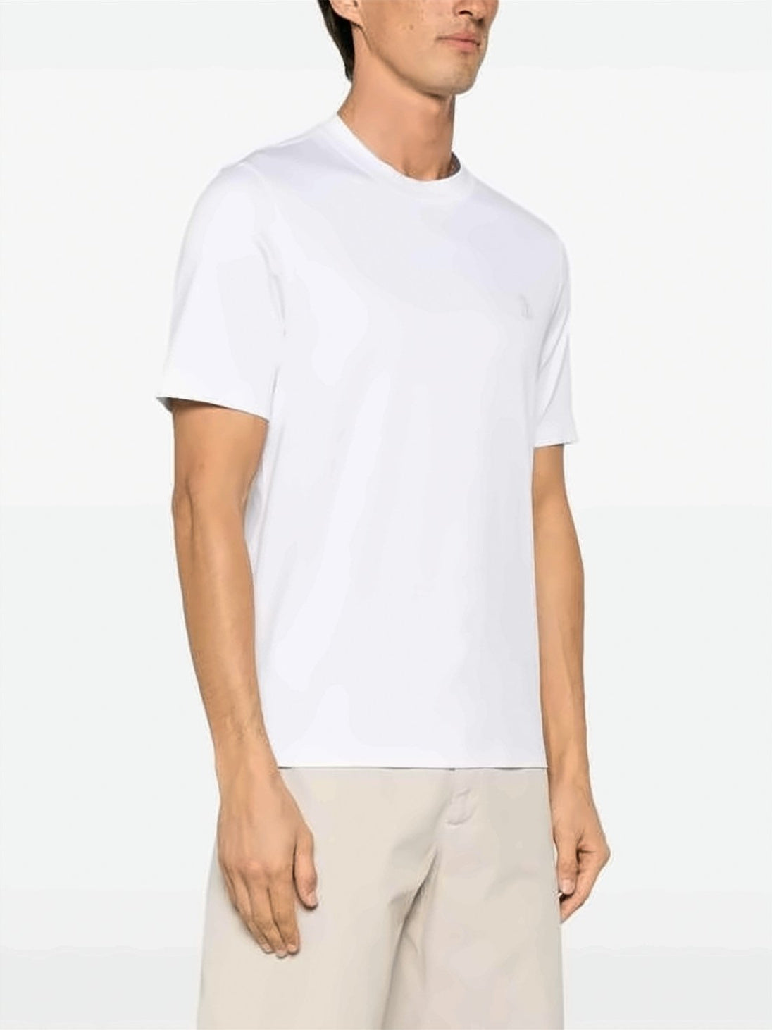 Cotton Jersey Crew Neck T-Shirt