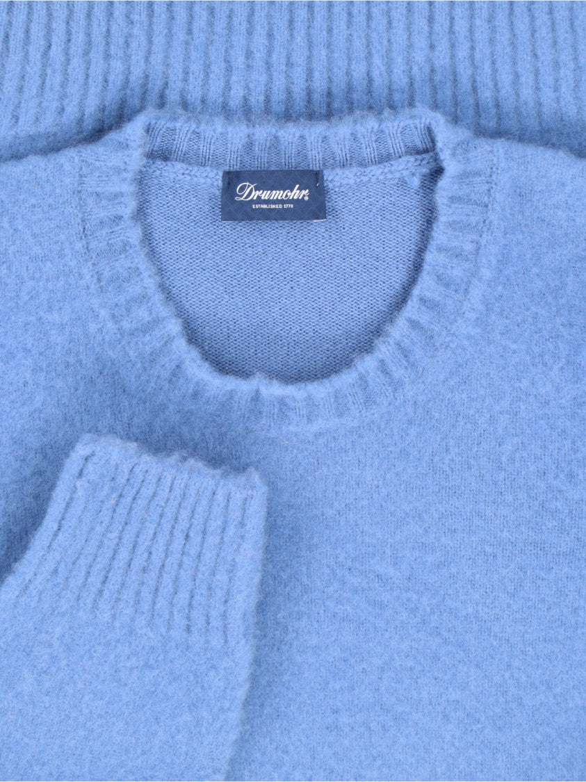 Cashmere Sweater, Light Blue, Crew Neck