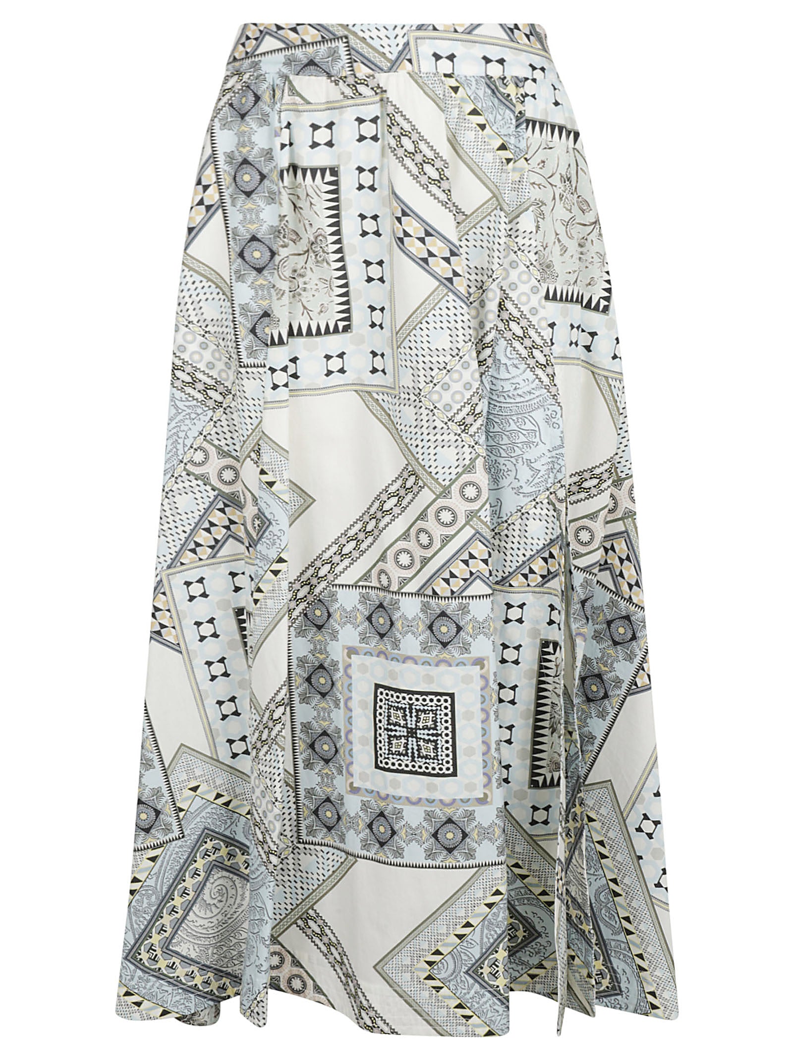 Flowing White Cotton Skirt