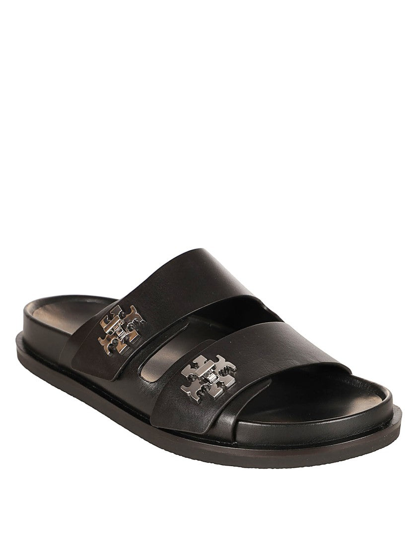 Black Bovine Leather Sandals