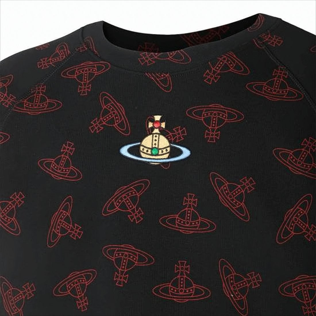 Long-Sleeve Cotton T-Shirt with Orb Motif