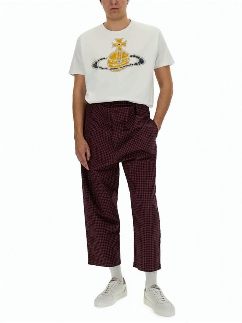 Graphic Print Short-Sleeved T-Shirt with Orb Design
