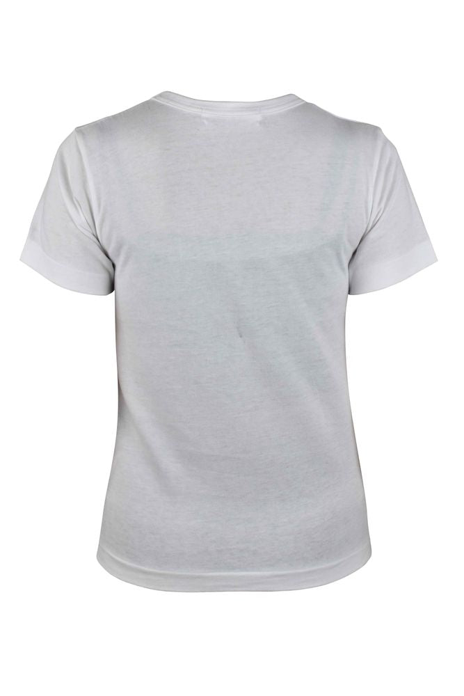 Cotton T-Shirt With Navy Heart Print