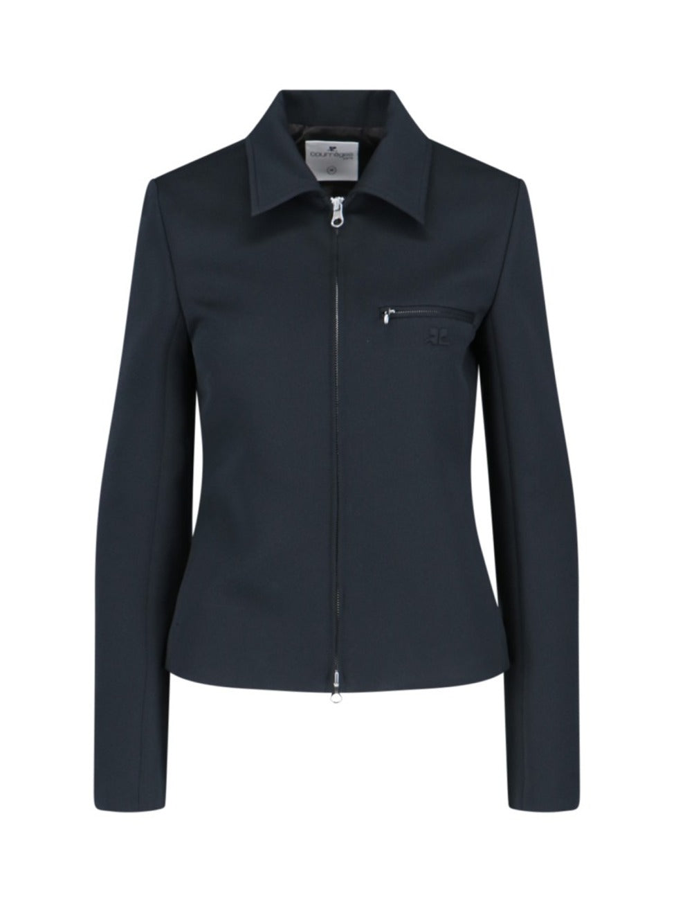 Logo Zip Jacket In Blue Fabric