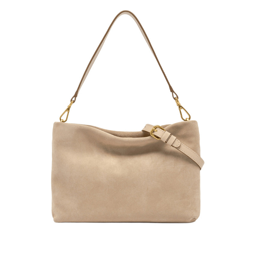 Nude Suede Handbag