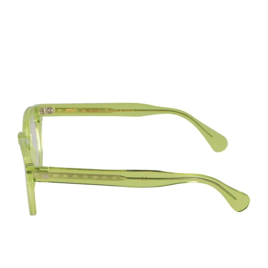 Woody Cal 49 Translucent Light Green Rounded Square Eyeglasses
