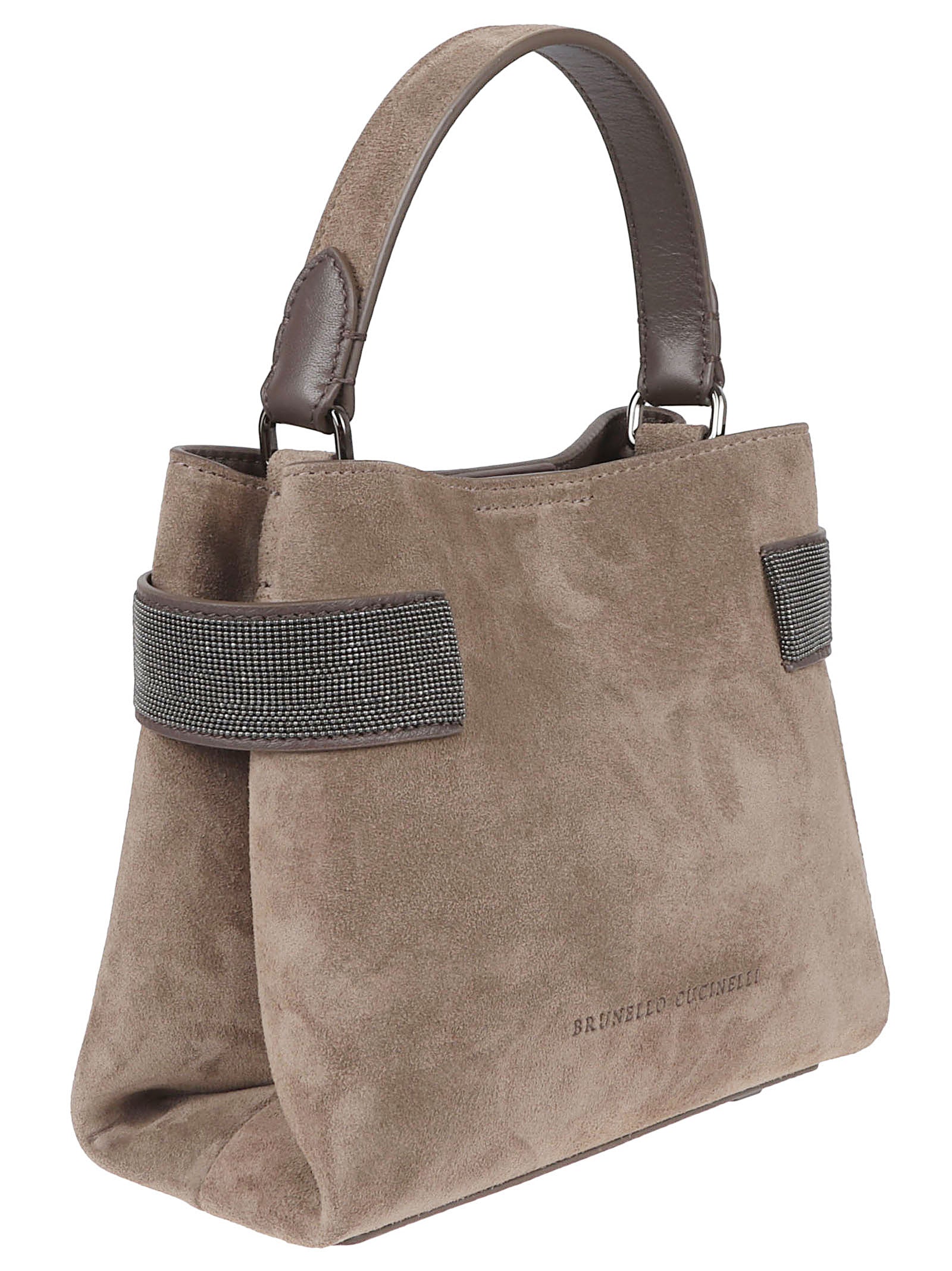 Mini Tote Bag With Metallic Embellishments