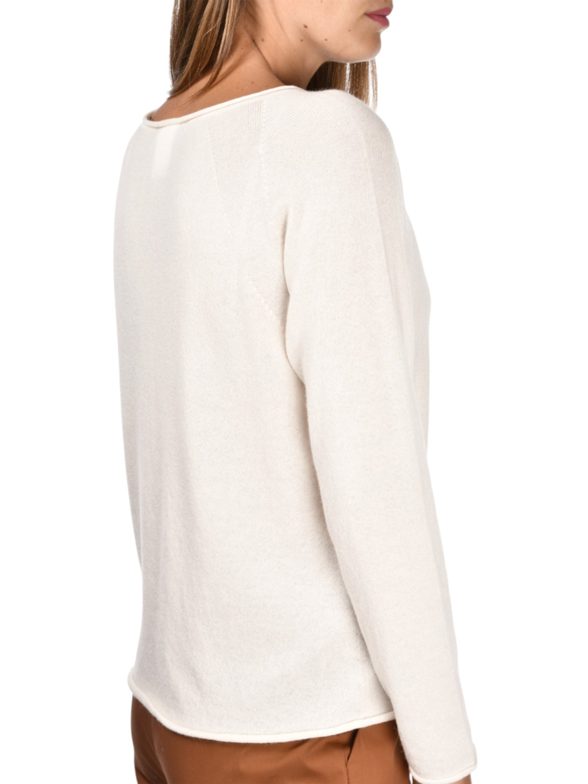 Black Wide Neck Cashmere Top