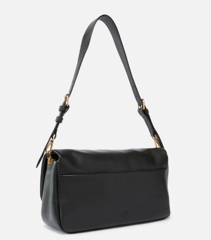 Click Soft Baguette Leather Shoulder Bag