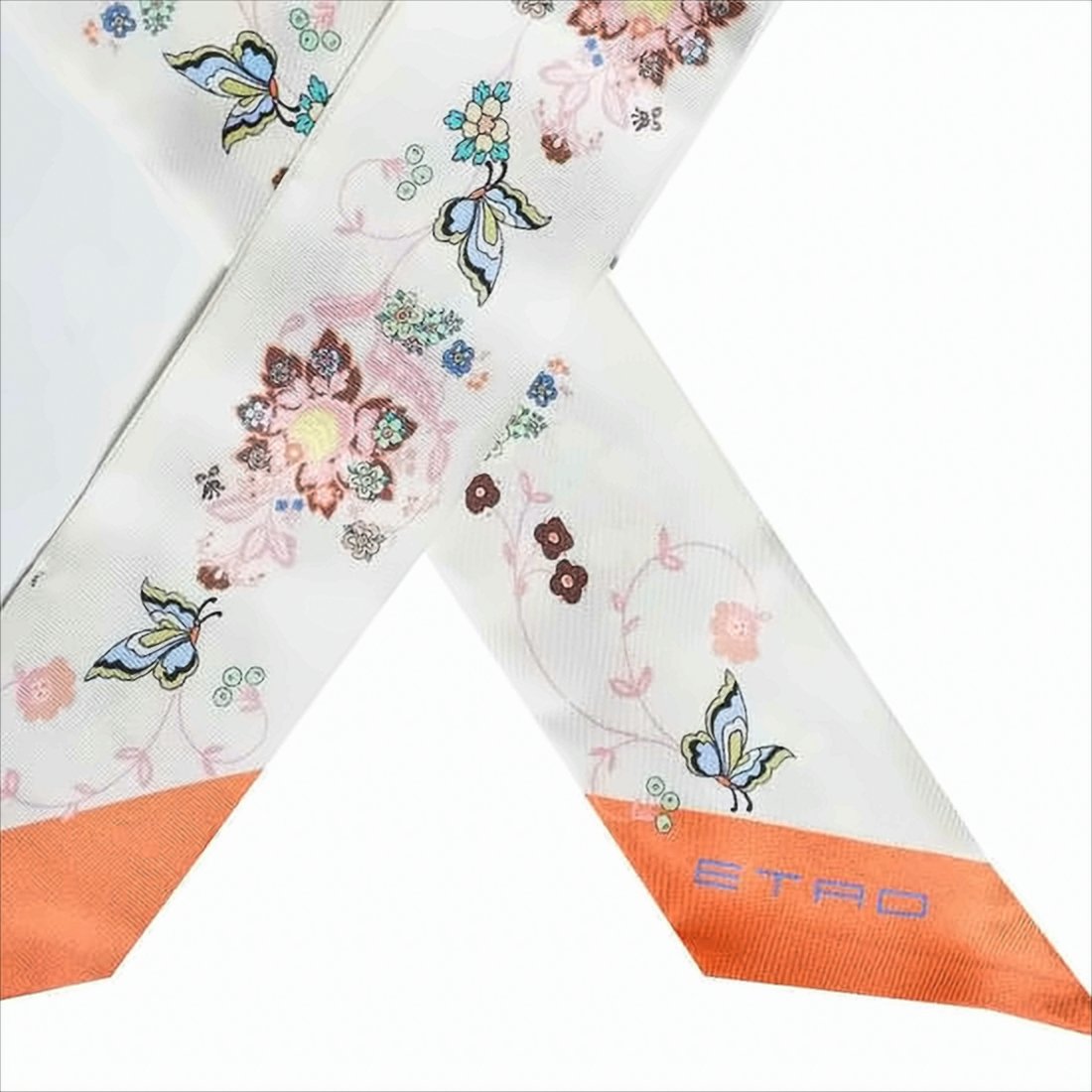 Delicate Silk Scarf with Floral Motifs