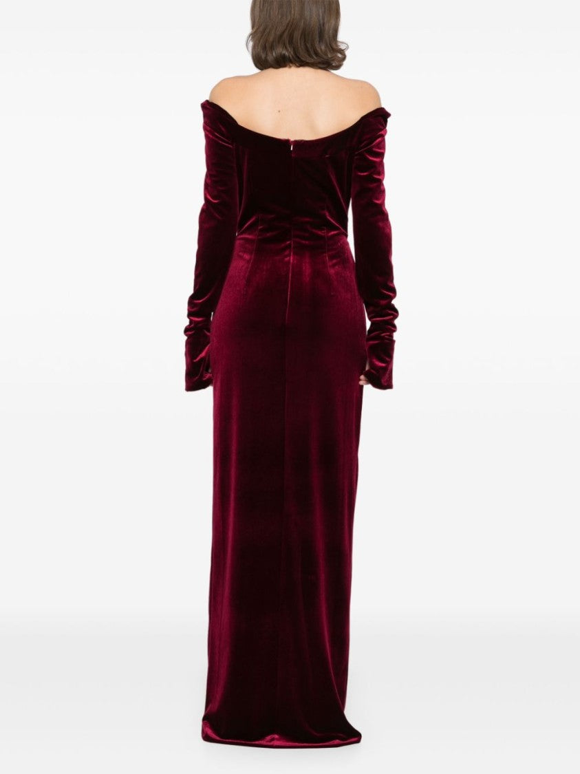 Velvet Long Fitted Dress