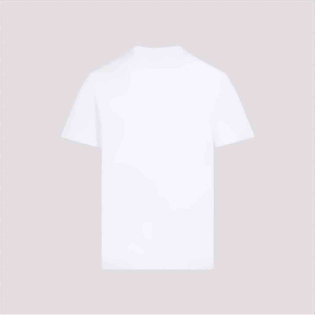 Layered Logo White Cotton T-Shirt