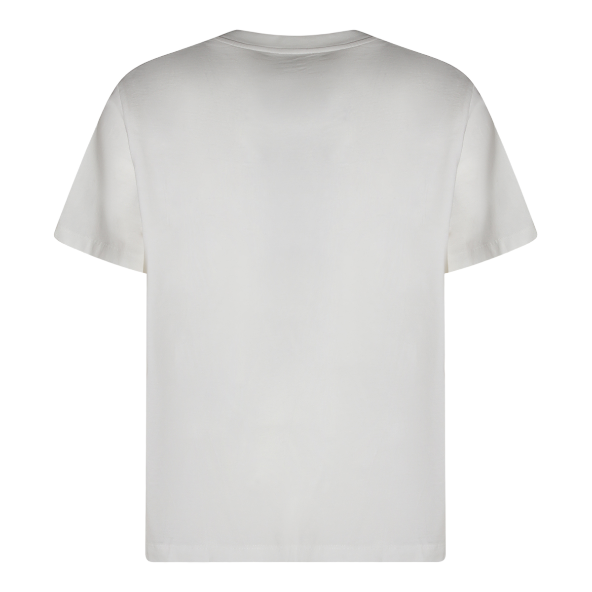 Short-Sleeve White T-Shirt with Rectangular Patches