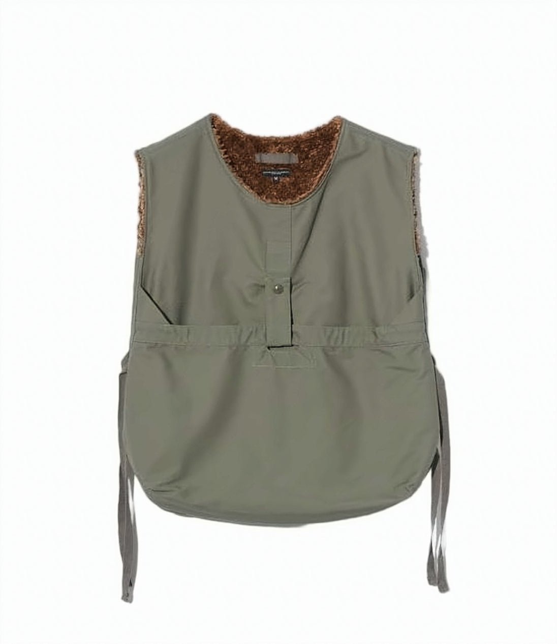 Sleeveless Cotton Vest with Rounded Neckline