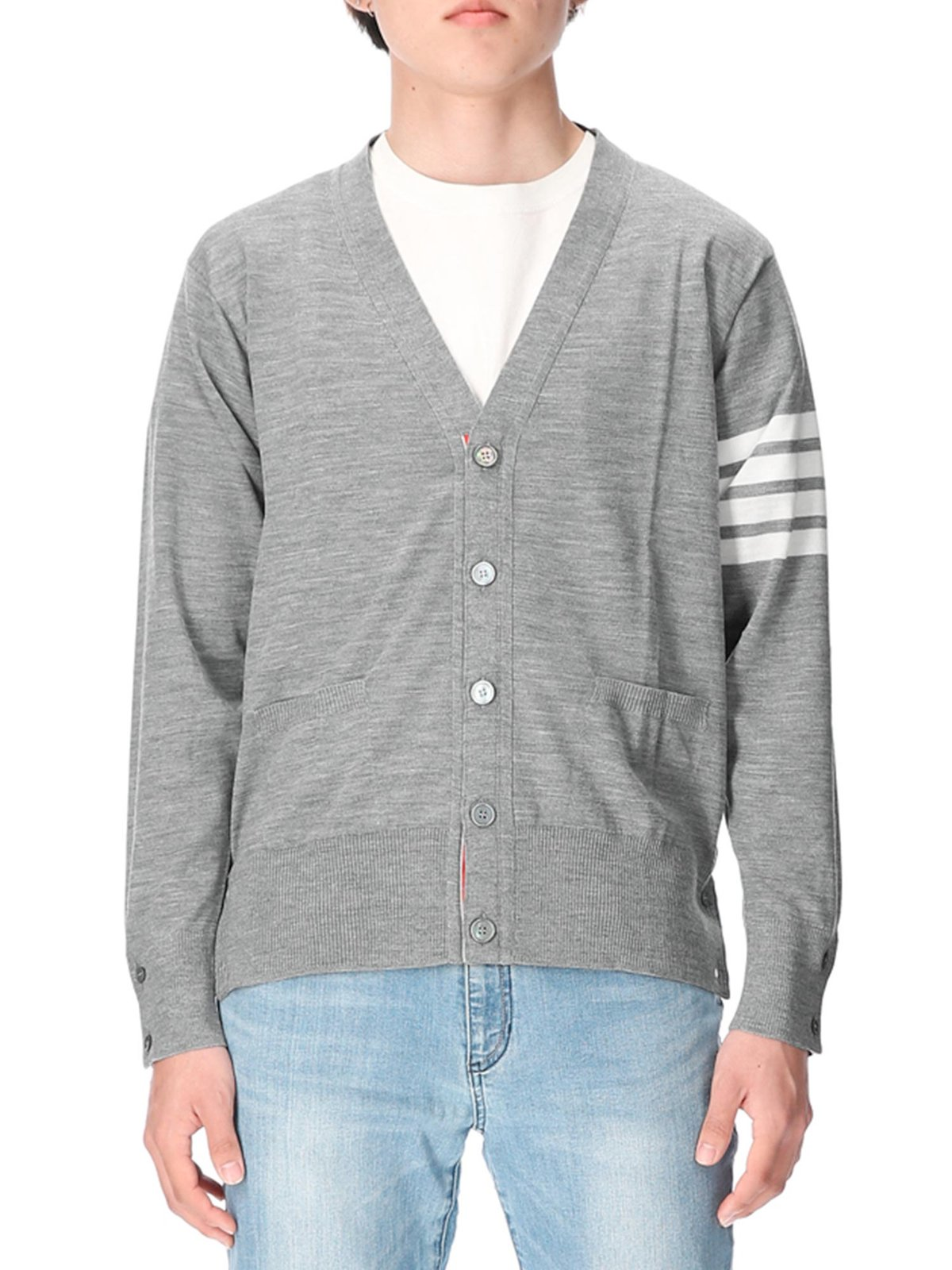 Tailored Grey Wool Cardigan
