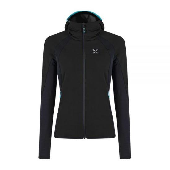 Fitted Black Hooded Jacket With Minimalist Logo