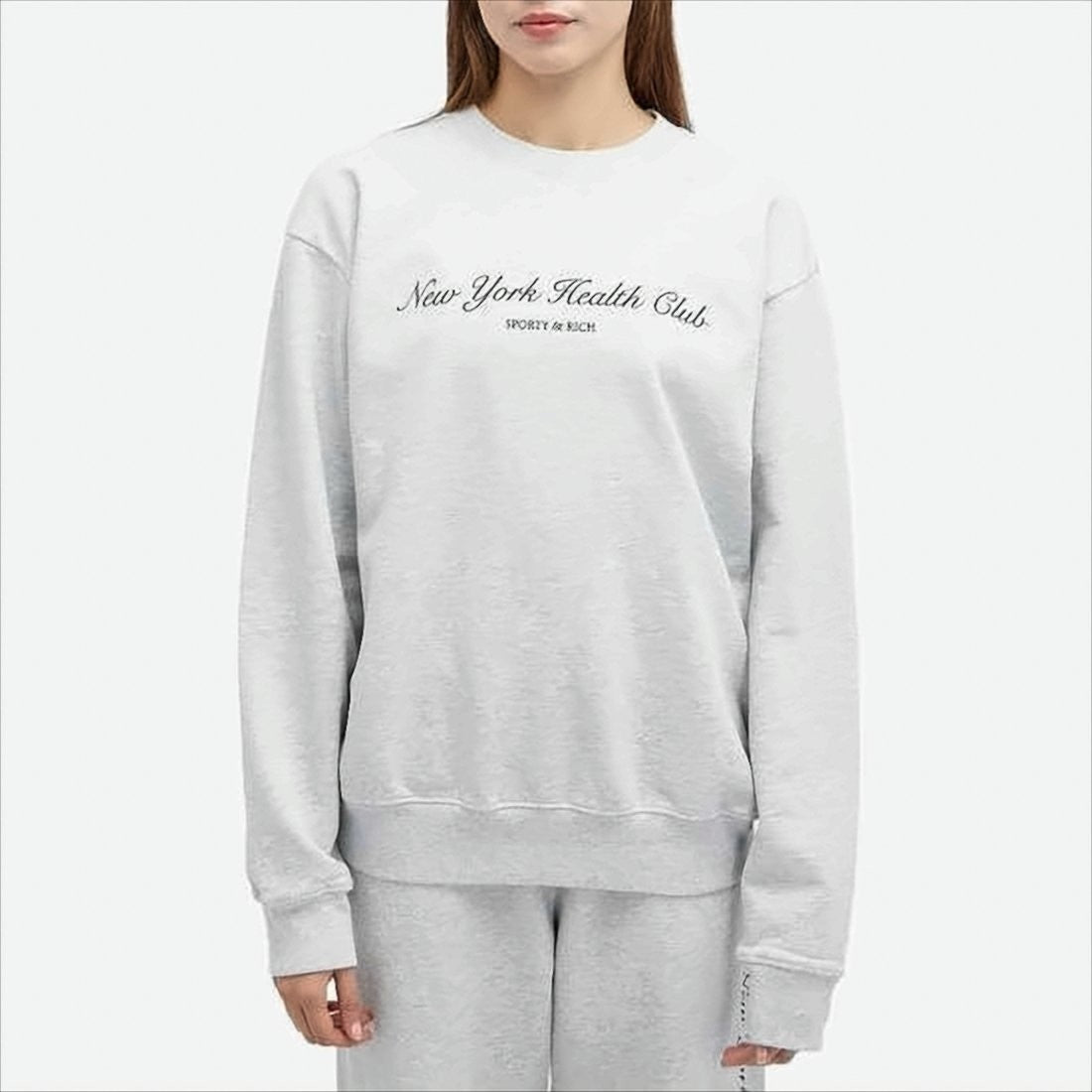 Long-sleeve Sweatshirt with Classic Crew Neck
