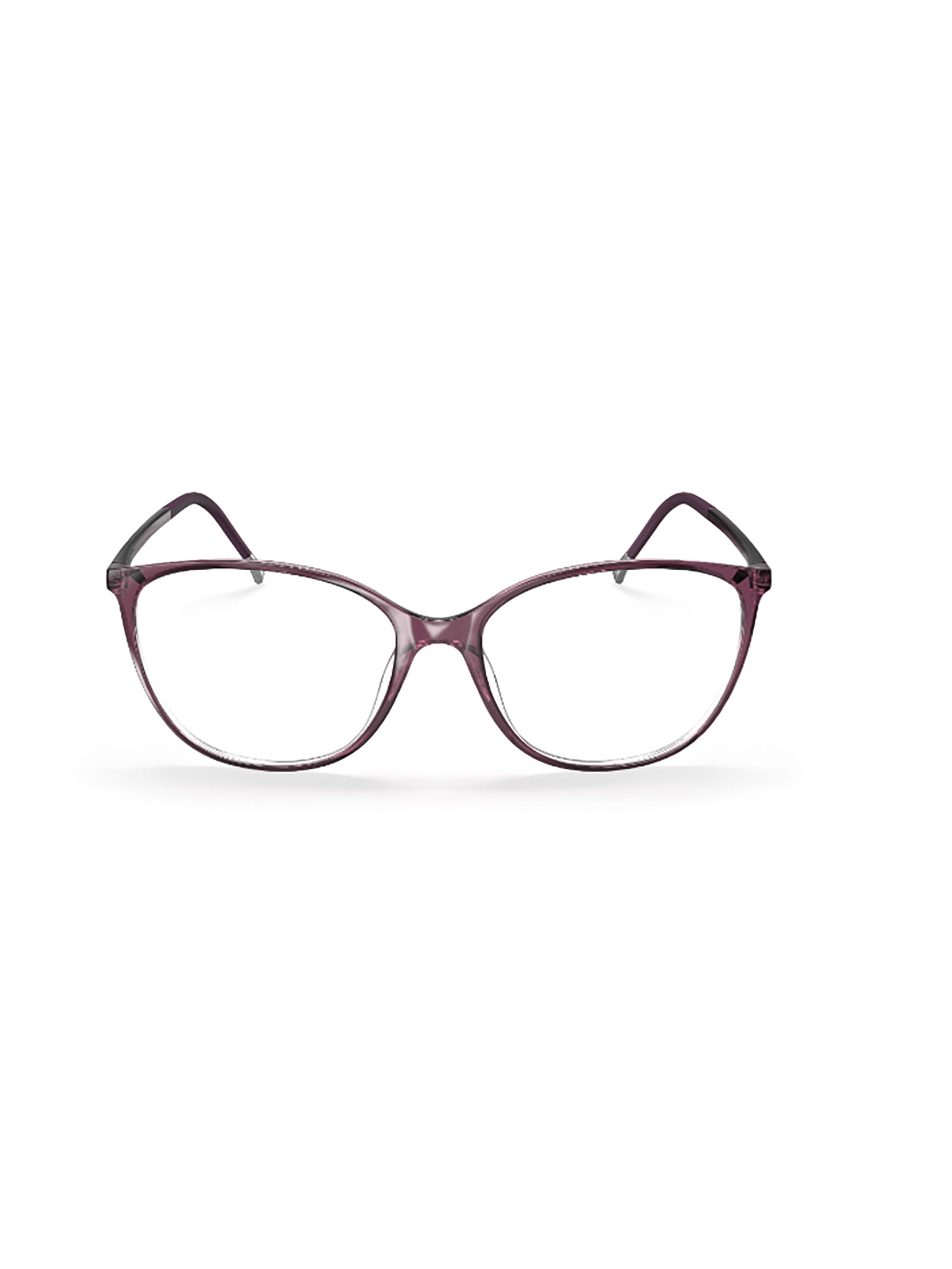 Cat-Eye Design Optical Frames with Elegant Curved Temples