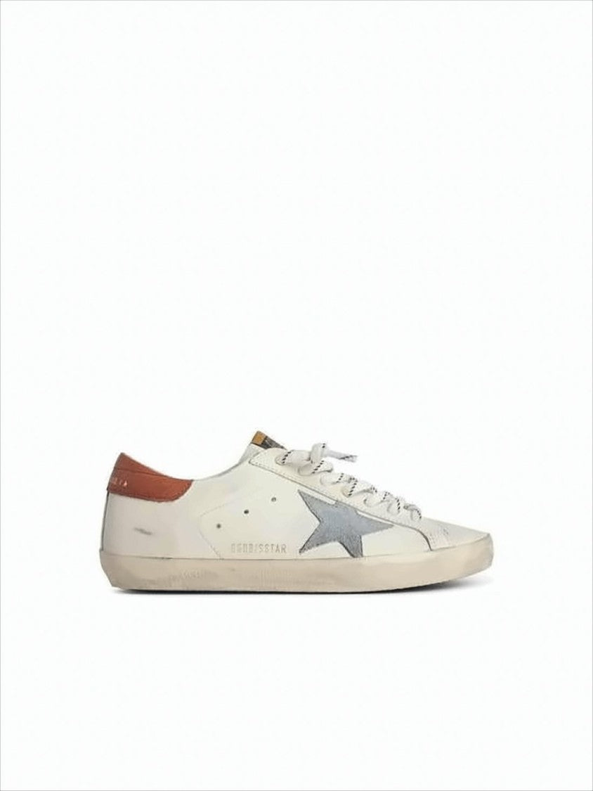 Distressed Low-Top Leather Sneakers