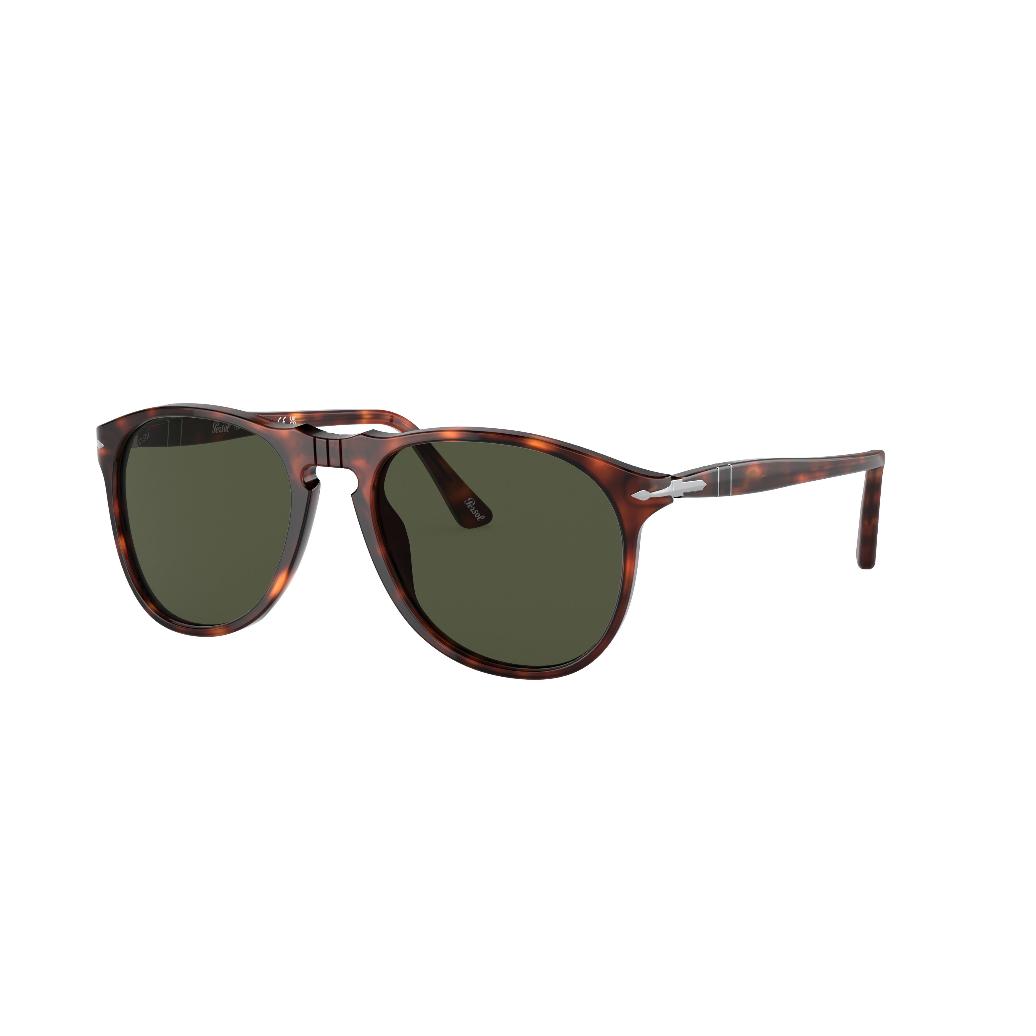 0po9649s Classic Round Frame Tortoiseshell Sunglasses