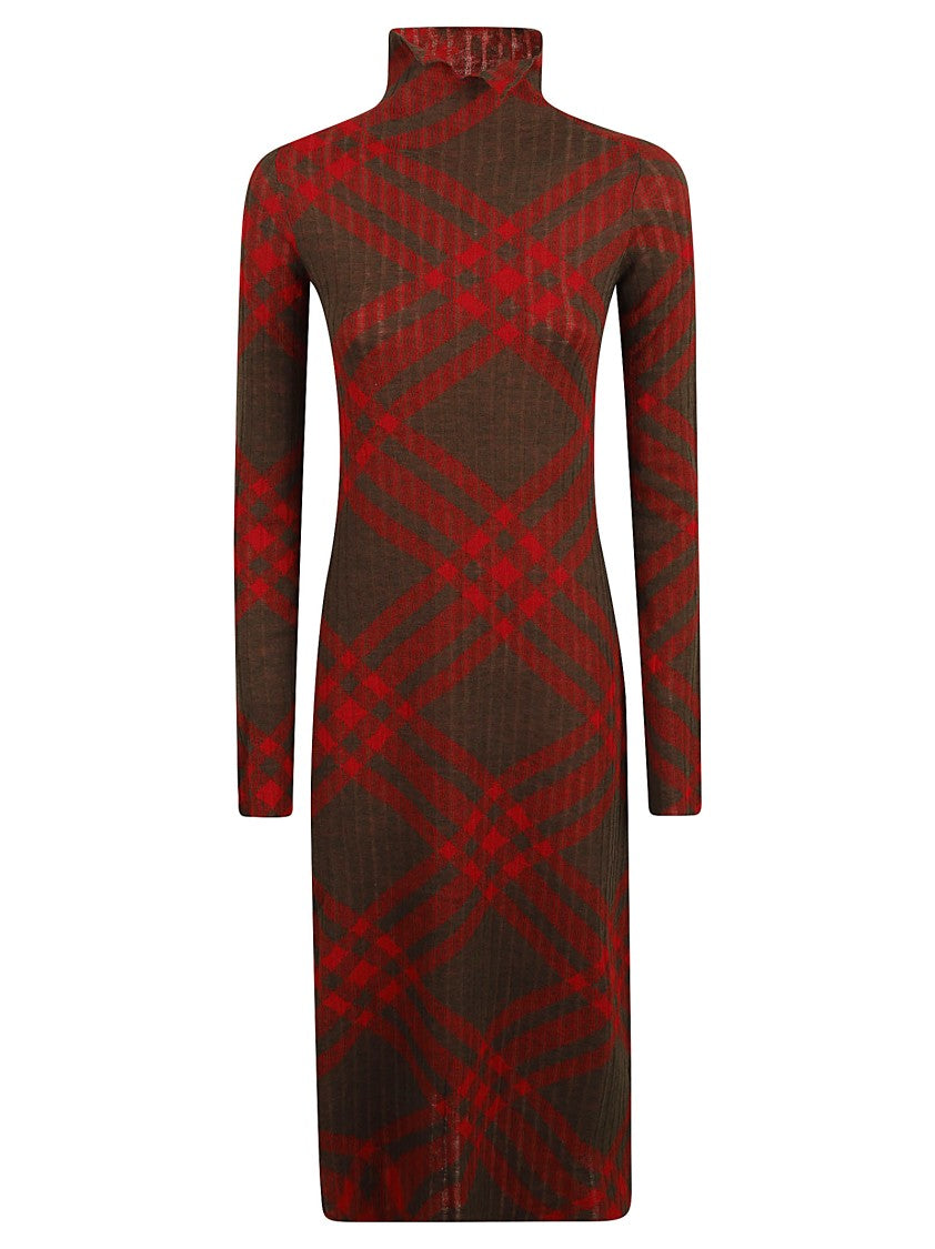 Fitted High Neck Dress