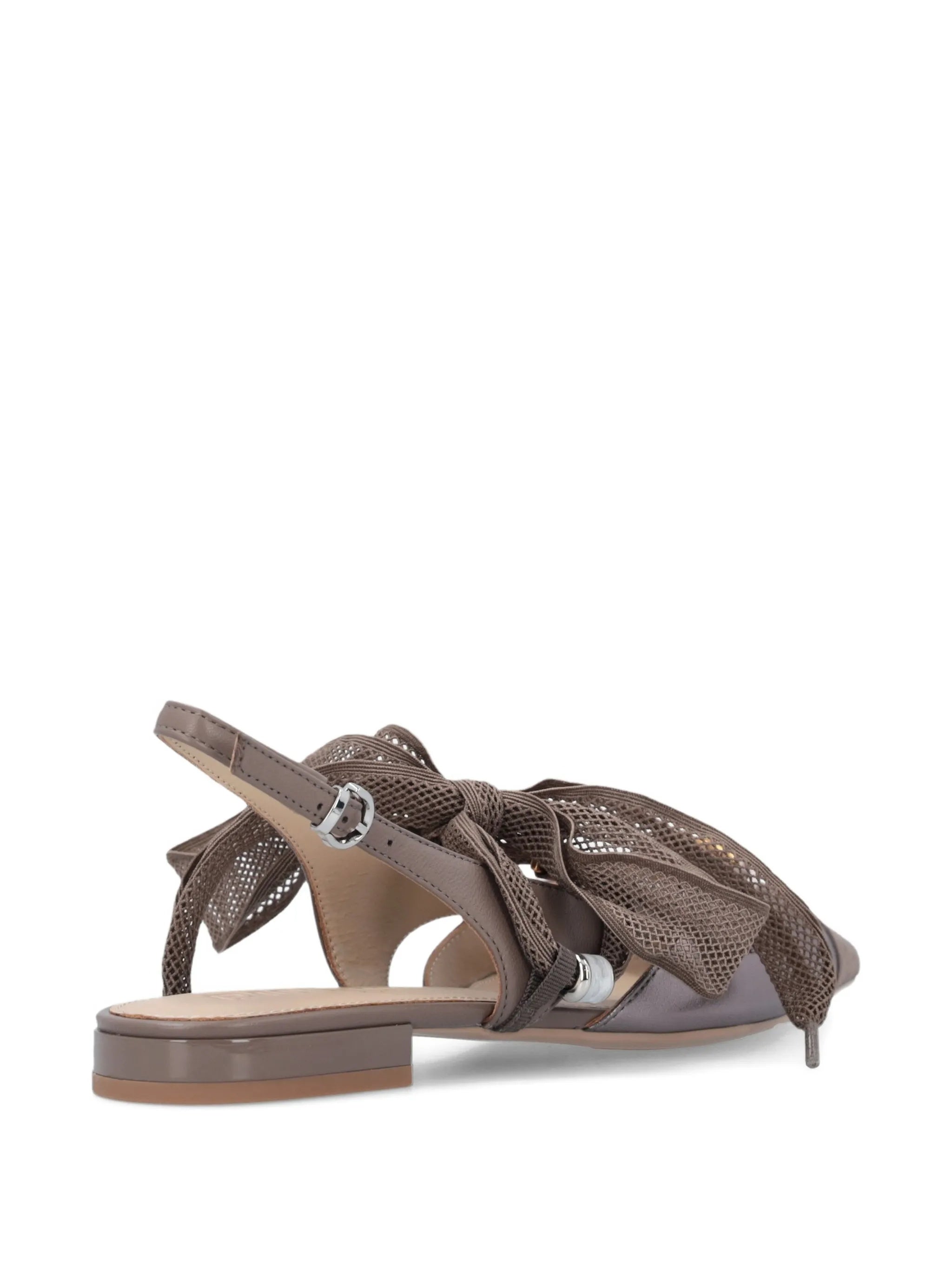 Grey Gianira 30 Suede/Mesh Slingback Ballerinas