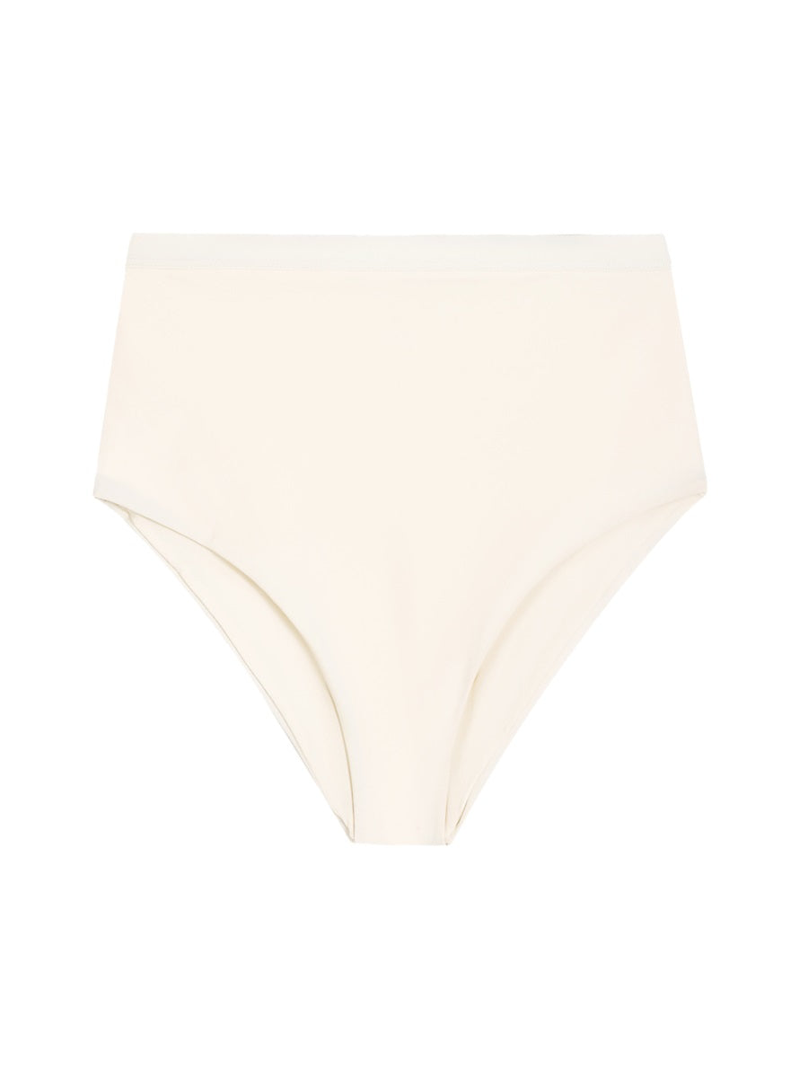High-Waisted Bikini Briefs with Logo Band