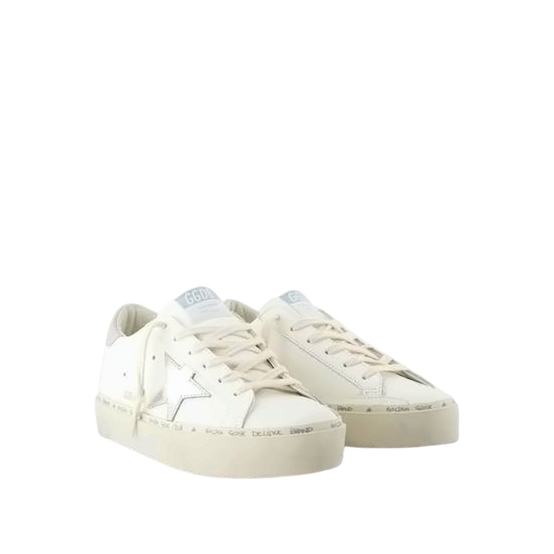 Distressed Low-Top Sneakers with Metallic Star Detail