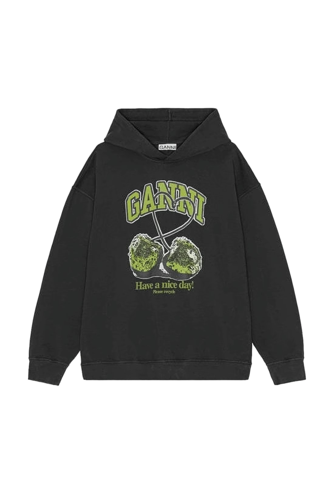 Relaxed Fit Graphic Print Ganni Hoodie