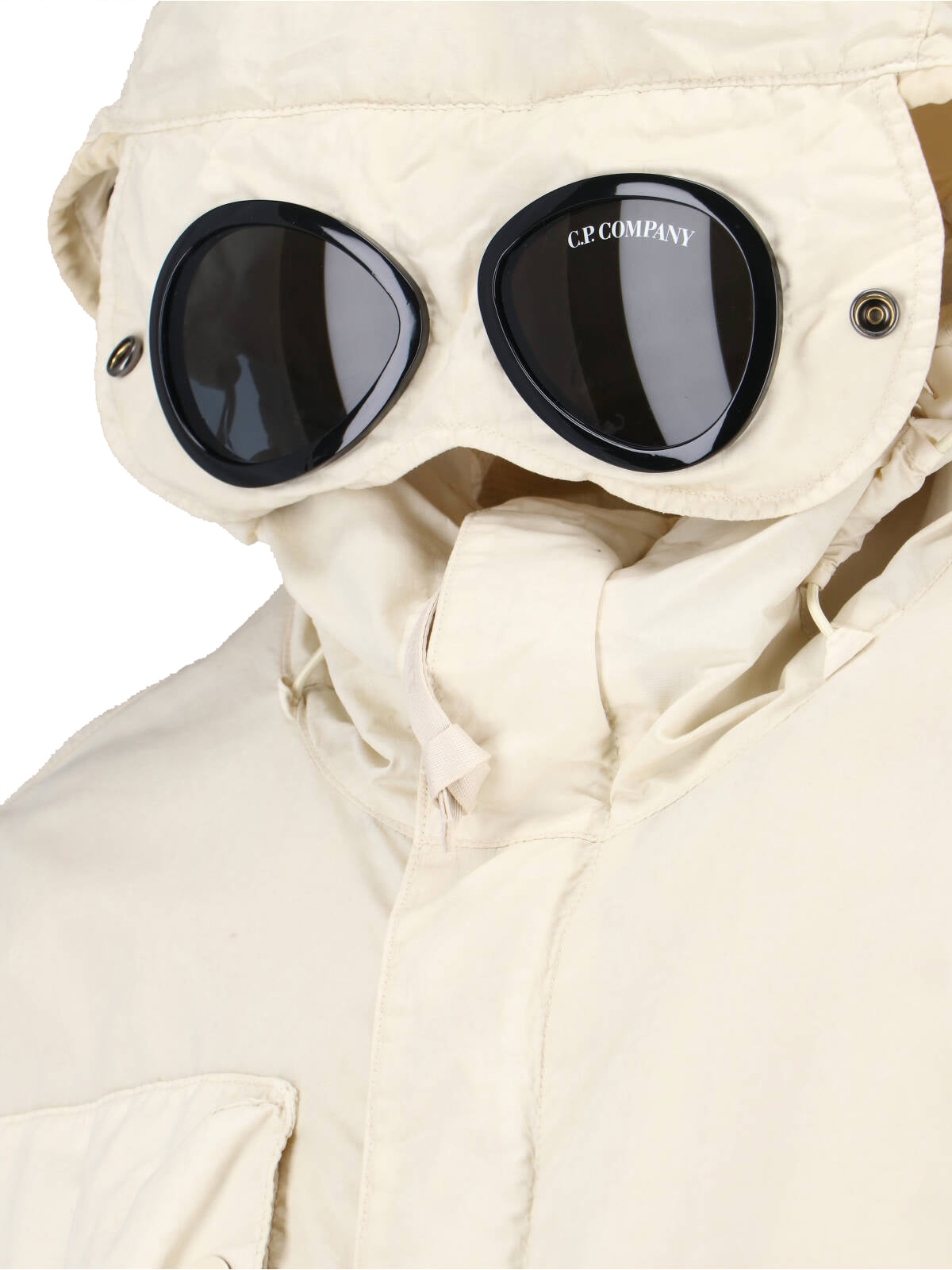 Cream Flatt Nylon Goggle Jacket