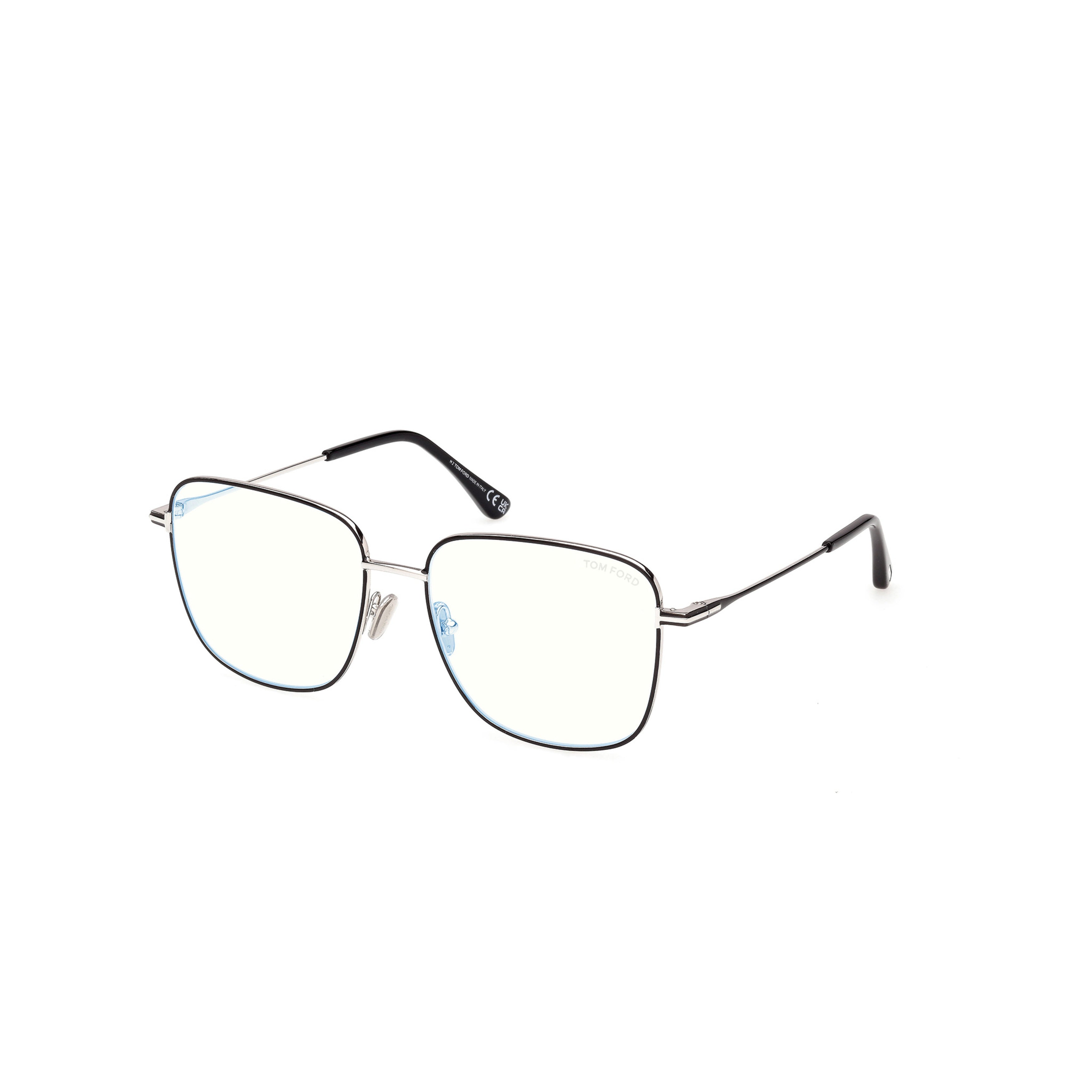 Ft6136-B Square-Shaped Silver-Toned Eyeglasses