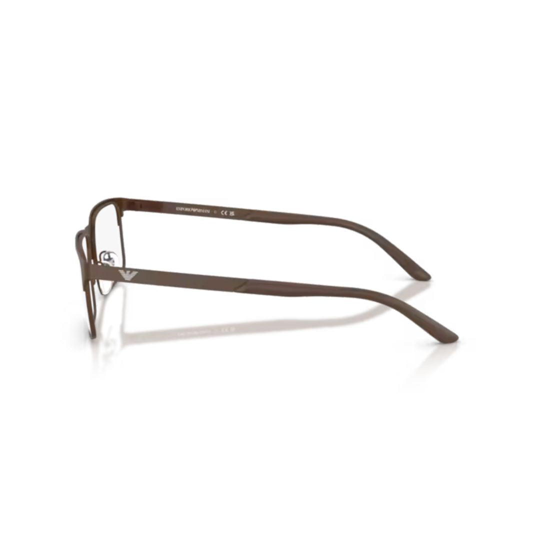 1170 Vista Rectangular Brown Metal Frame Eyeglasses with Adjustable Nose Pads