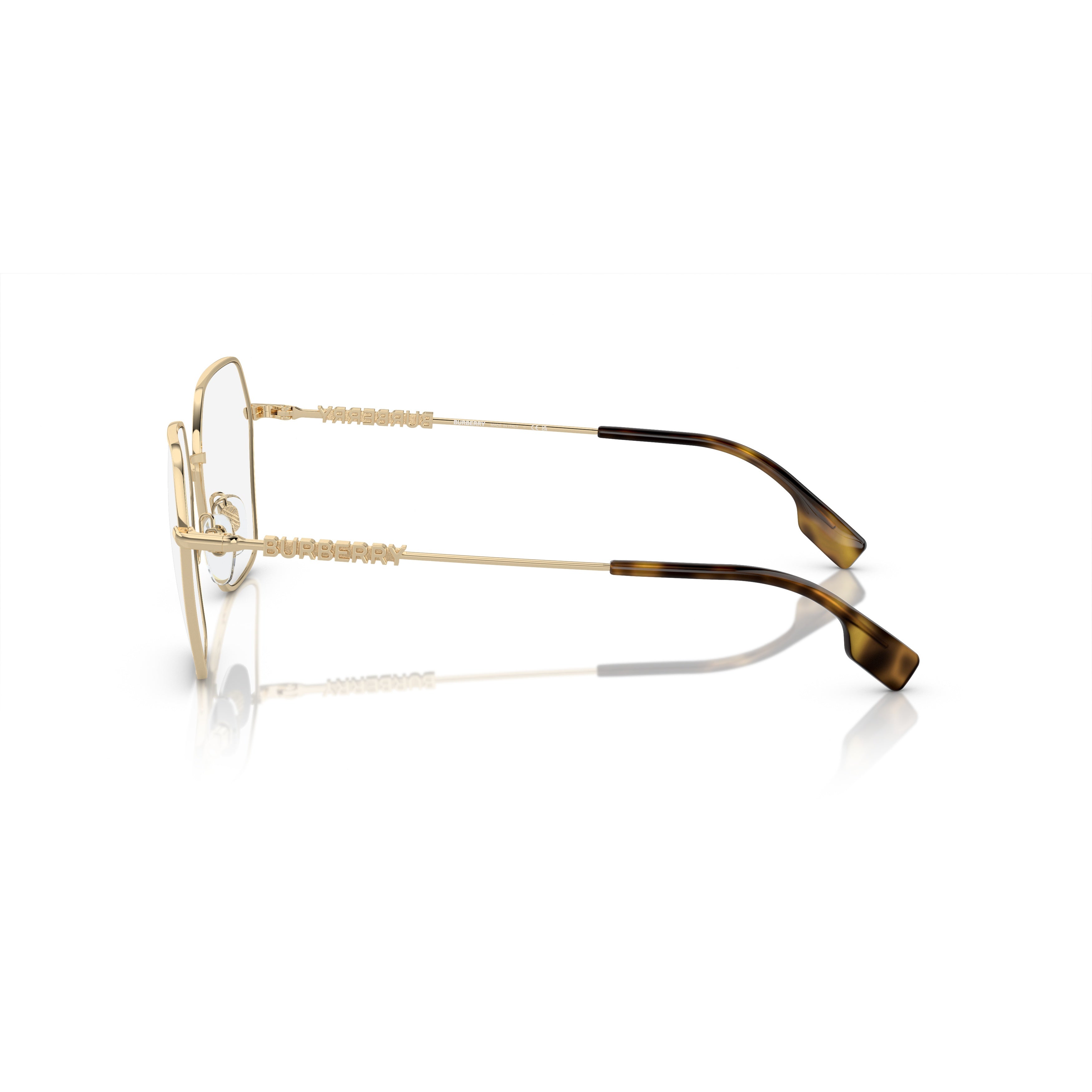 0be1381 Square Gold-Finish Steel Eyeglasses
