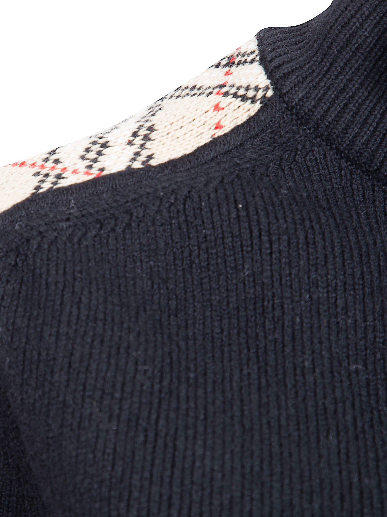 Cashmere-Wool Blend Cardigan with Plaid Patches and Full-Zip Closure