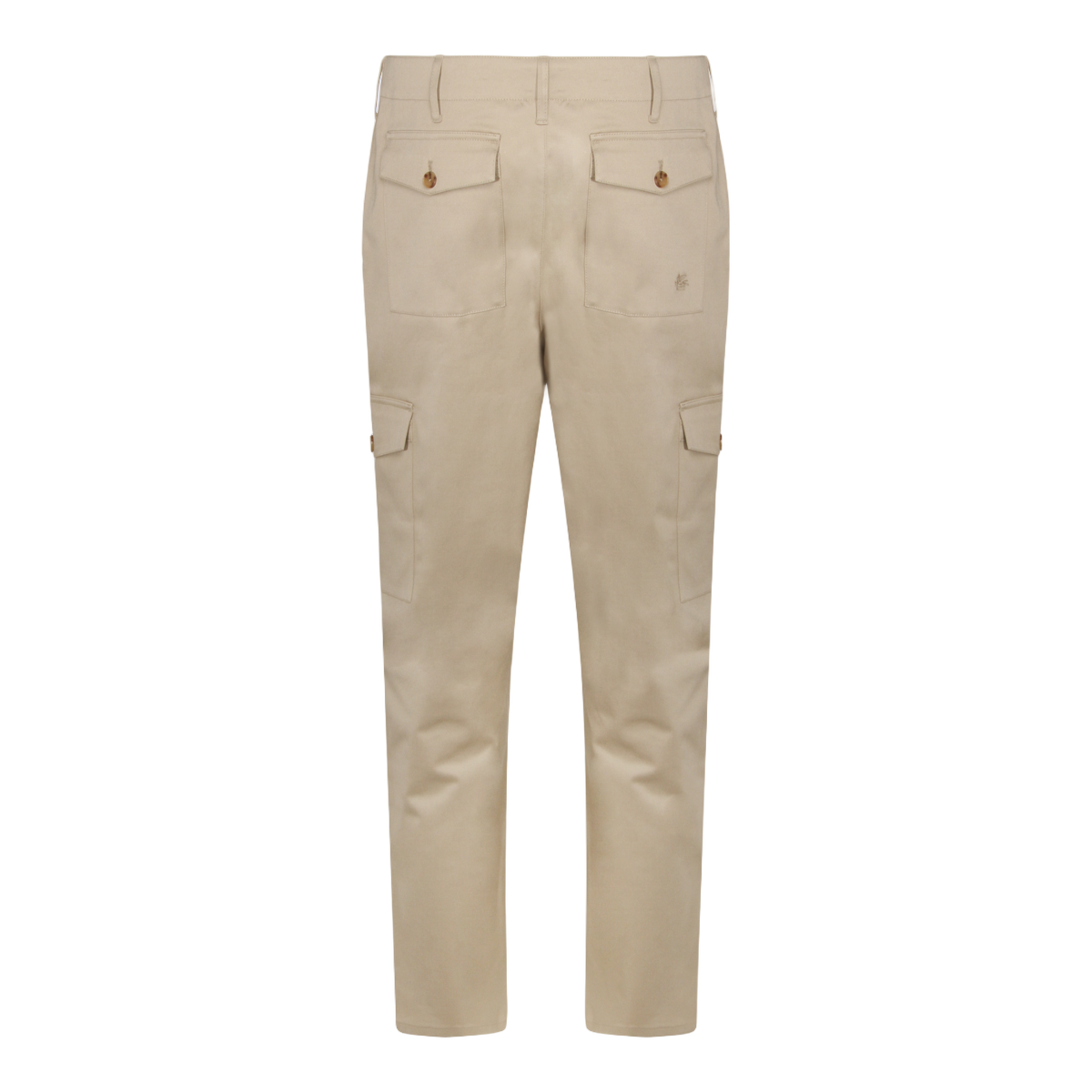 Straight-Leg Casual Trousers with Flap Pockets