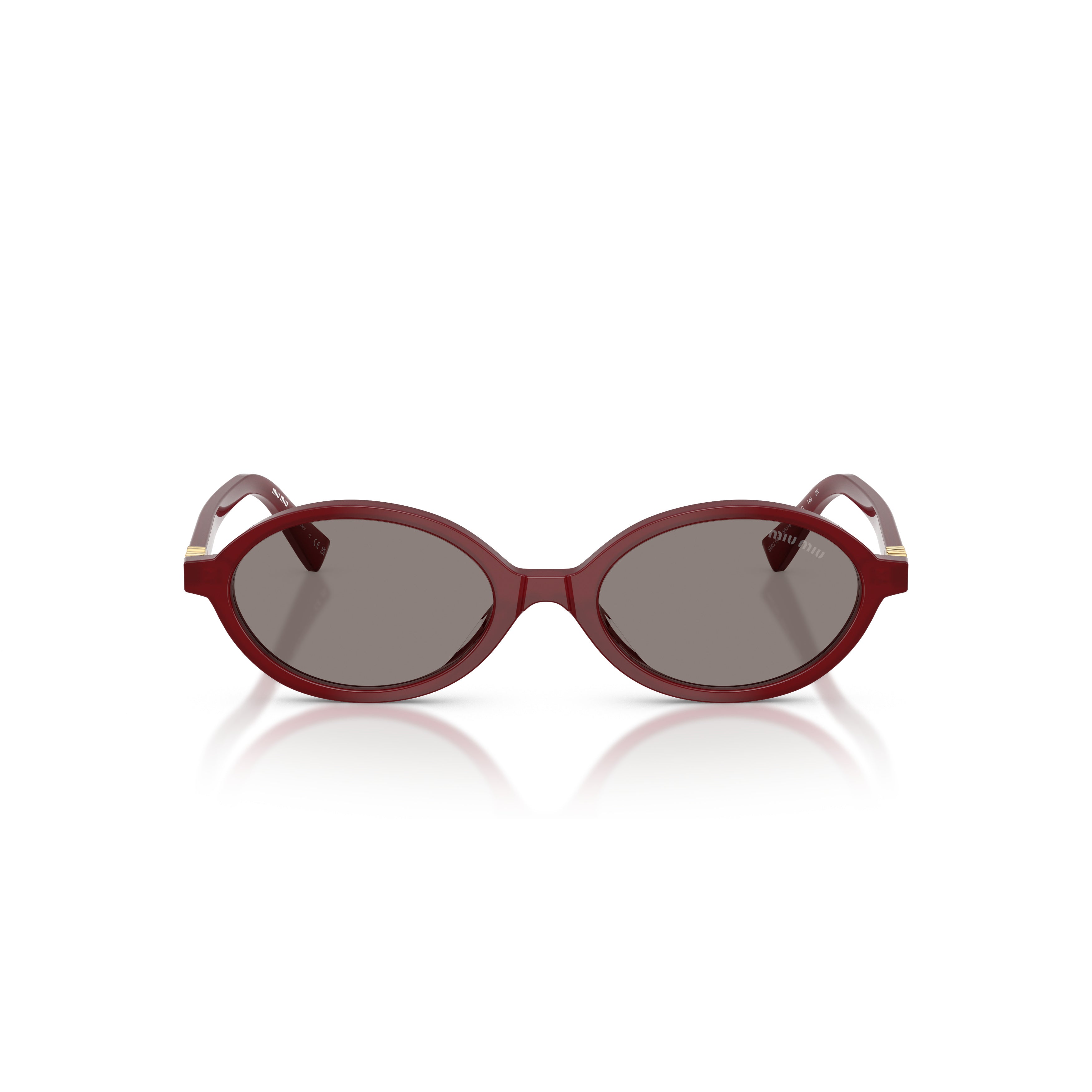 0mu 04zs Oval Burgundy Acetate Sunglasses