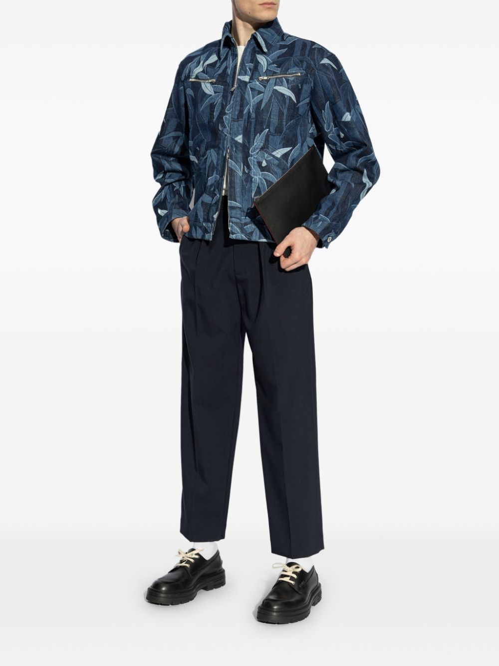 Indigo Blue Zip-Up Jacket