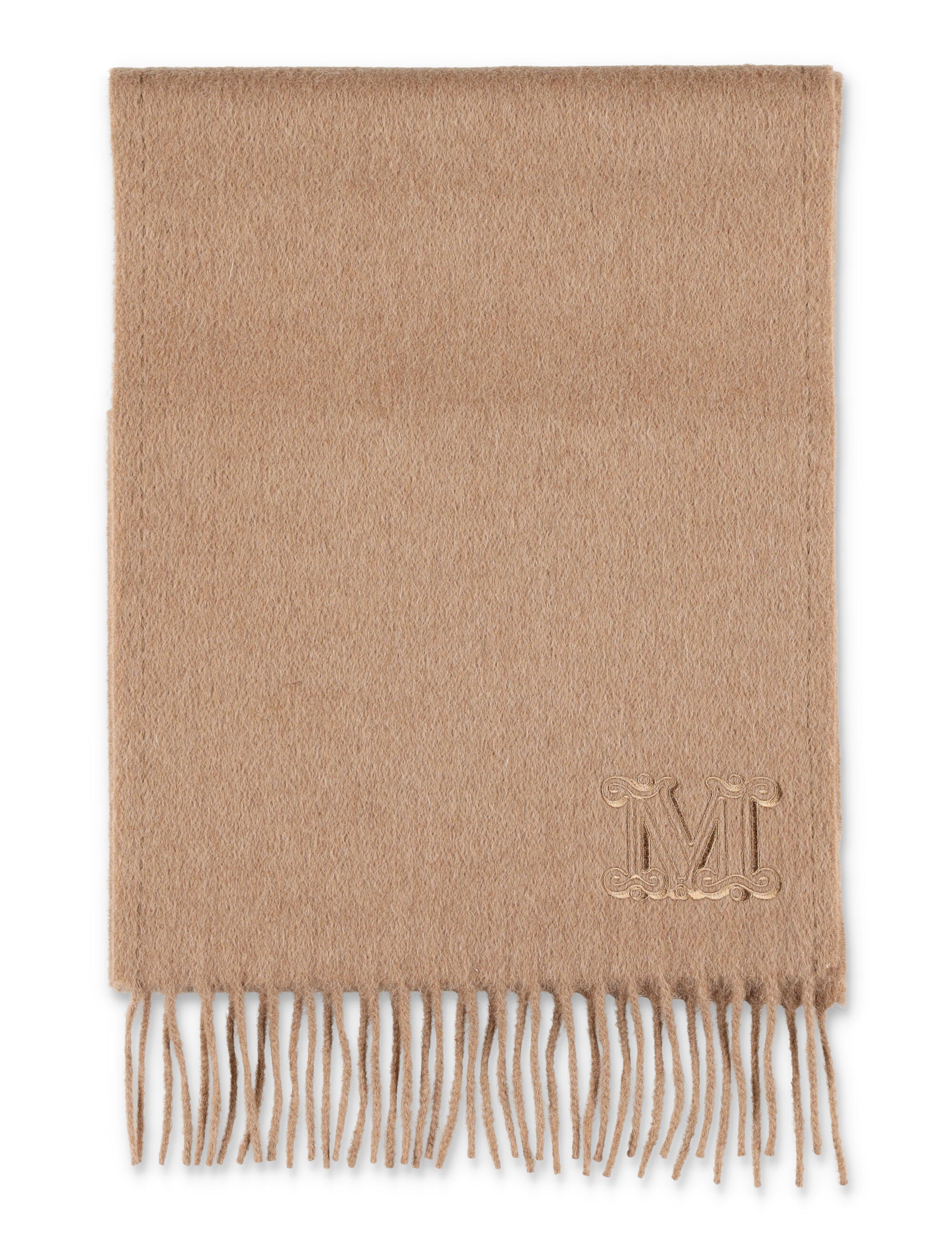 Monogramowana kamelowa etola z wielbłądziej wełny
