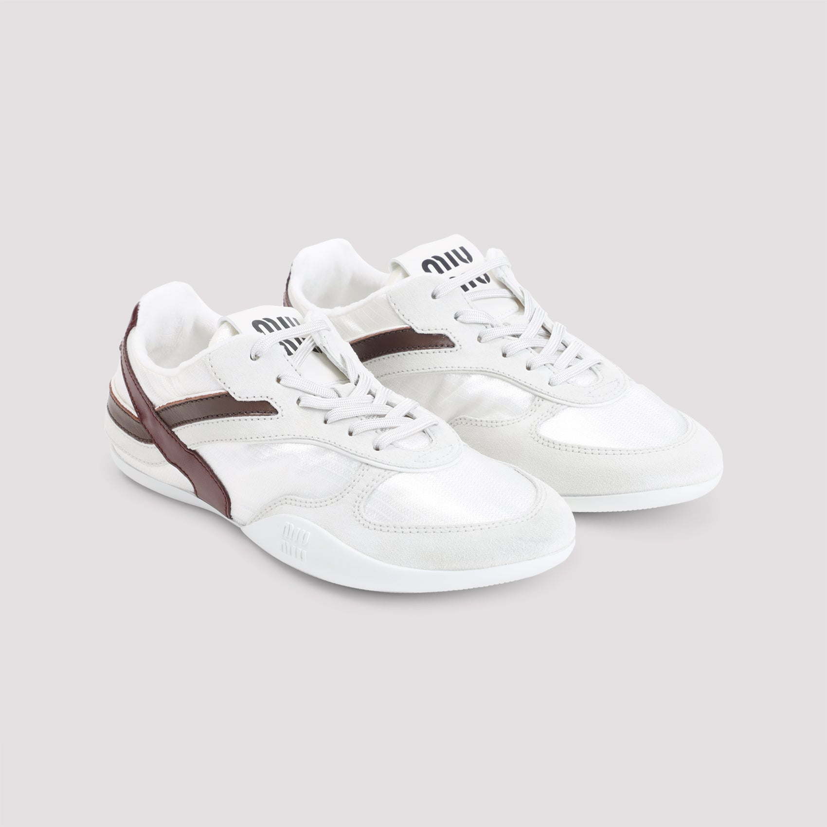 Calf Leather Sneakers With Tech Fabric Vamp
