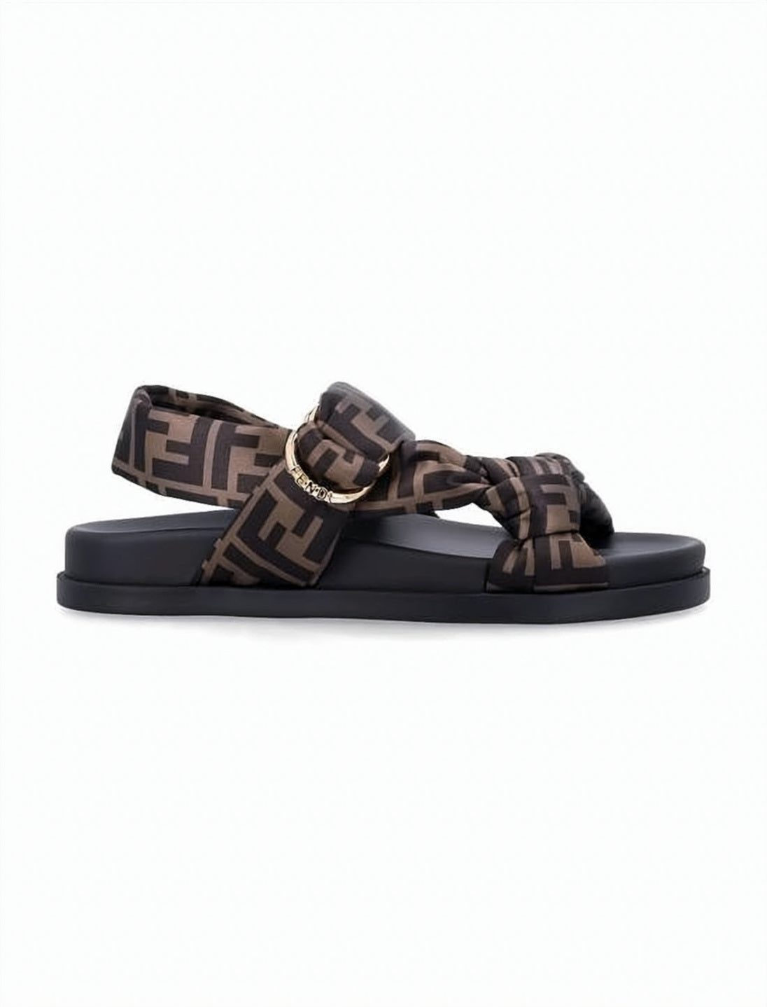 Monogram Pattern Sandal With Padded Straps