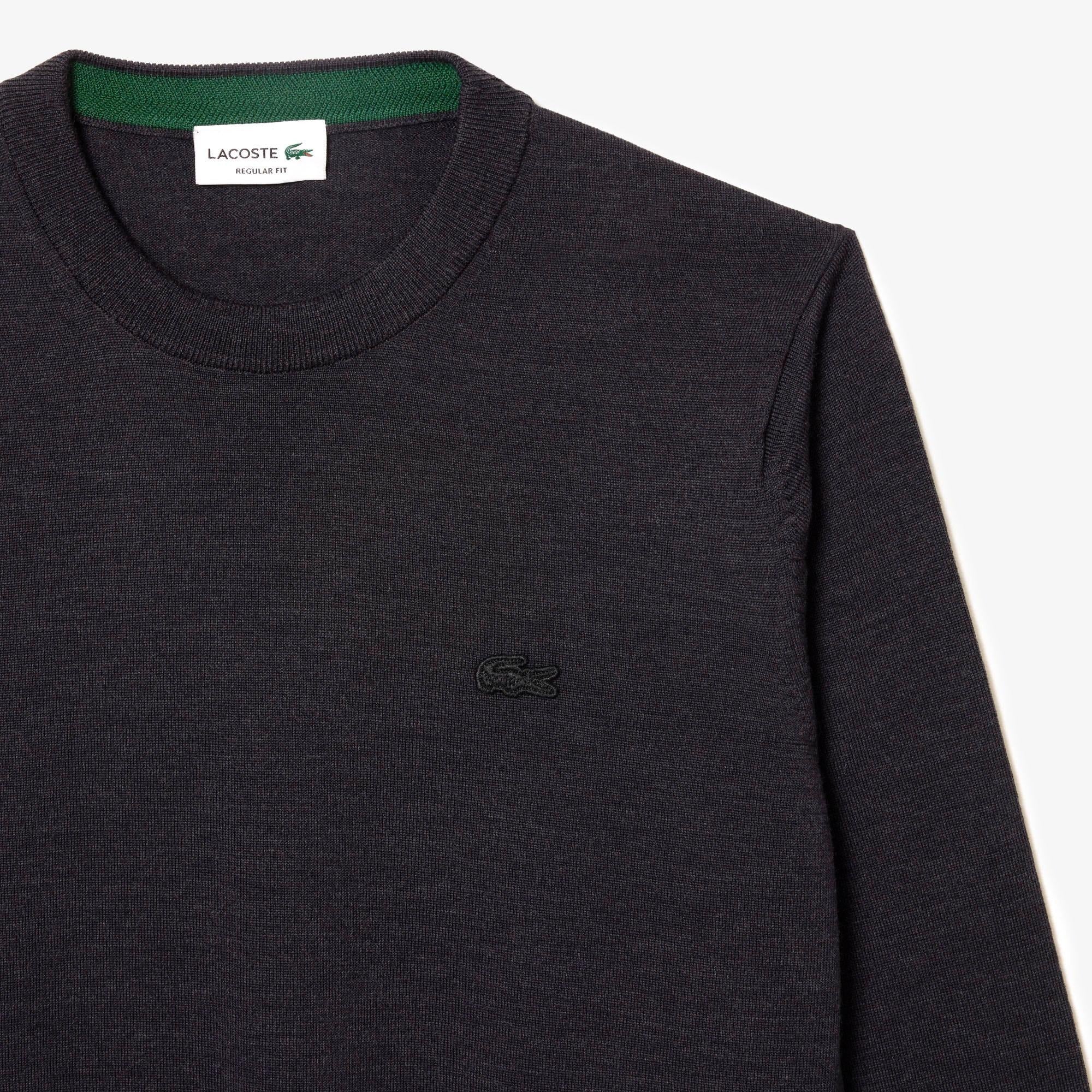 Classic Crew Neck Sweater in Dark Grey Knit