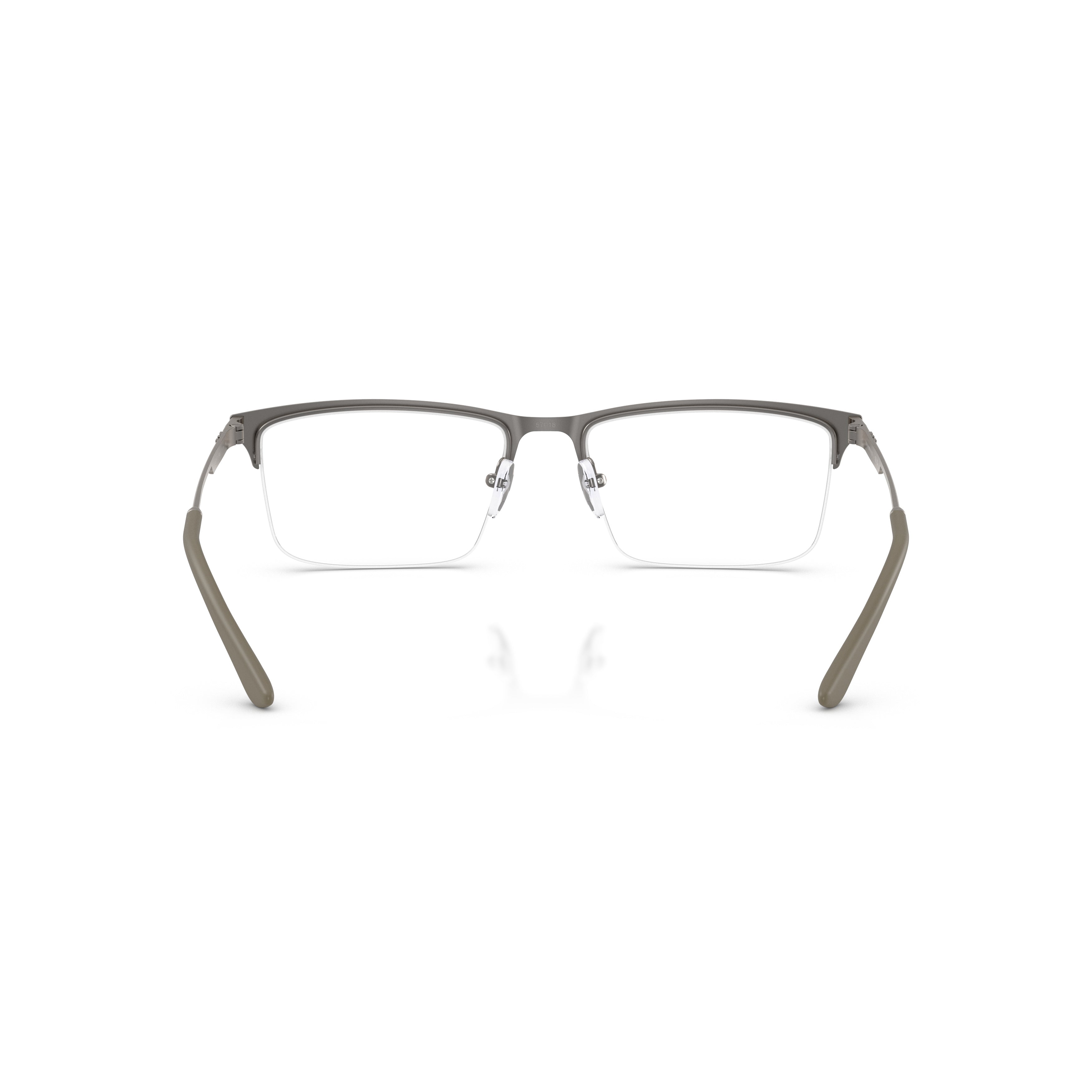 0ea1177 Semi-Rimless Grey Metal Frame Eyeglasses
