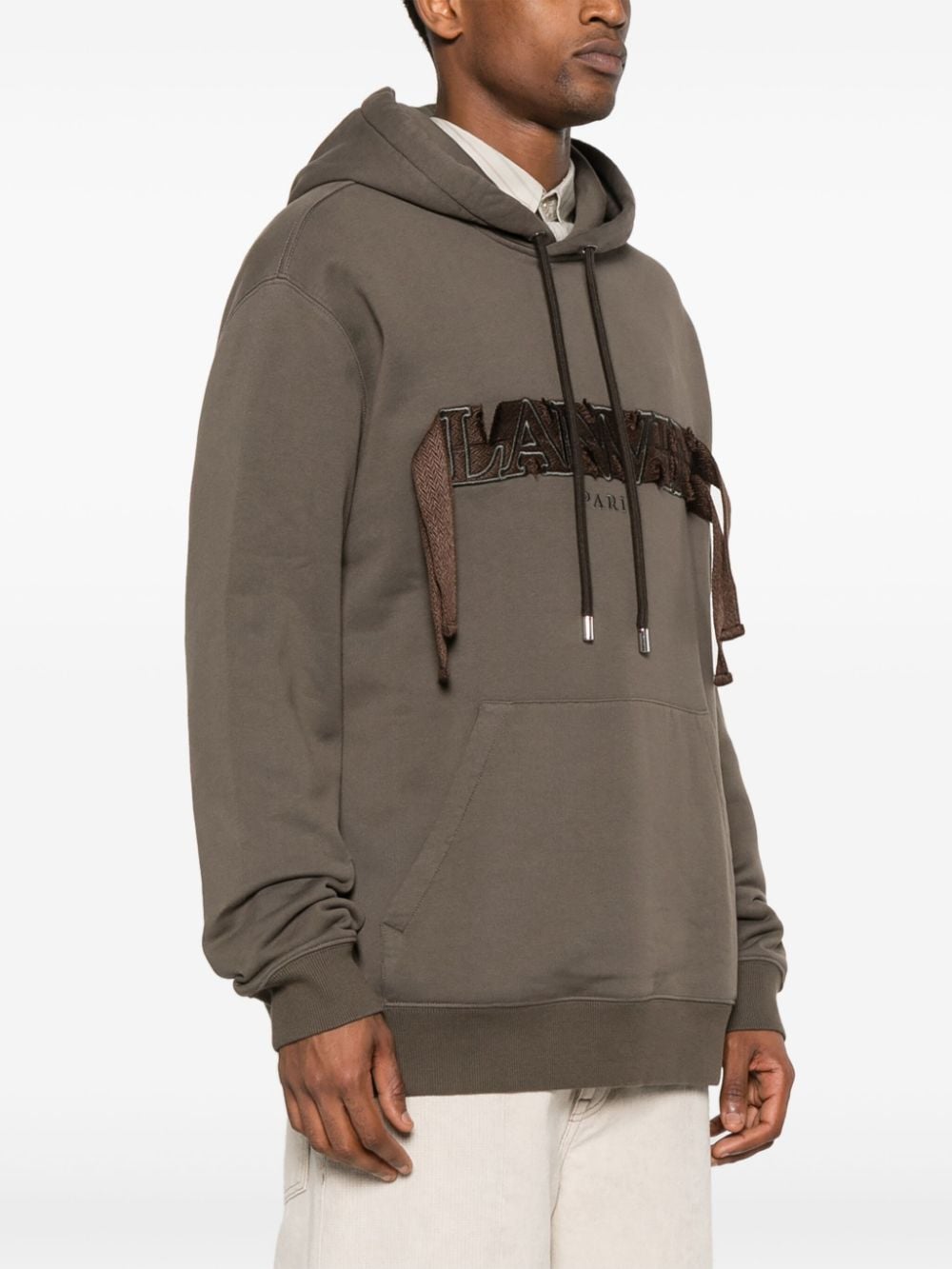 Dark Olive Green Cotton Jersey Hoodie